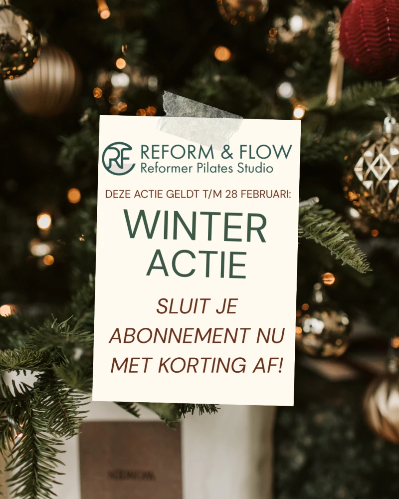 Winteractie: Reform & Flow Leeuwarden. Sluit je abonnement met korting af. Deze actie geldt tot 28 februari 2026.